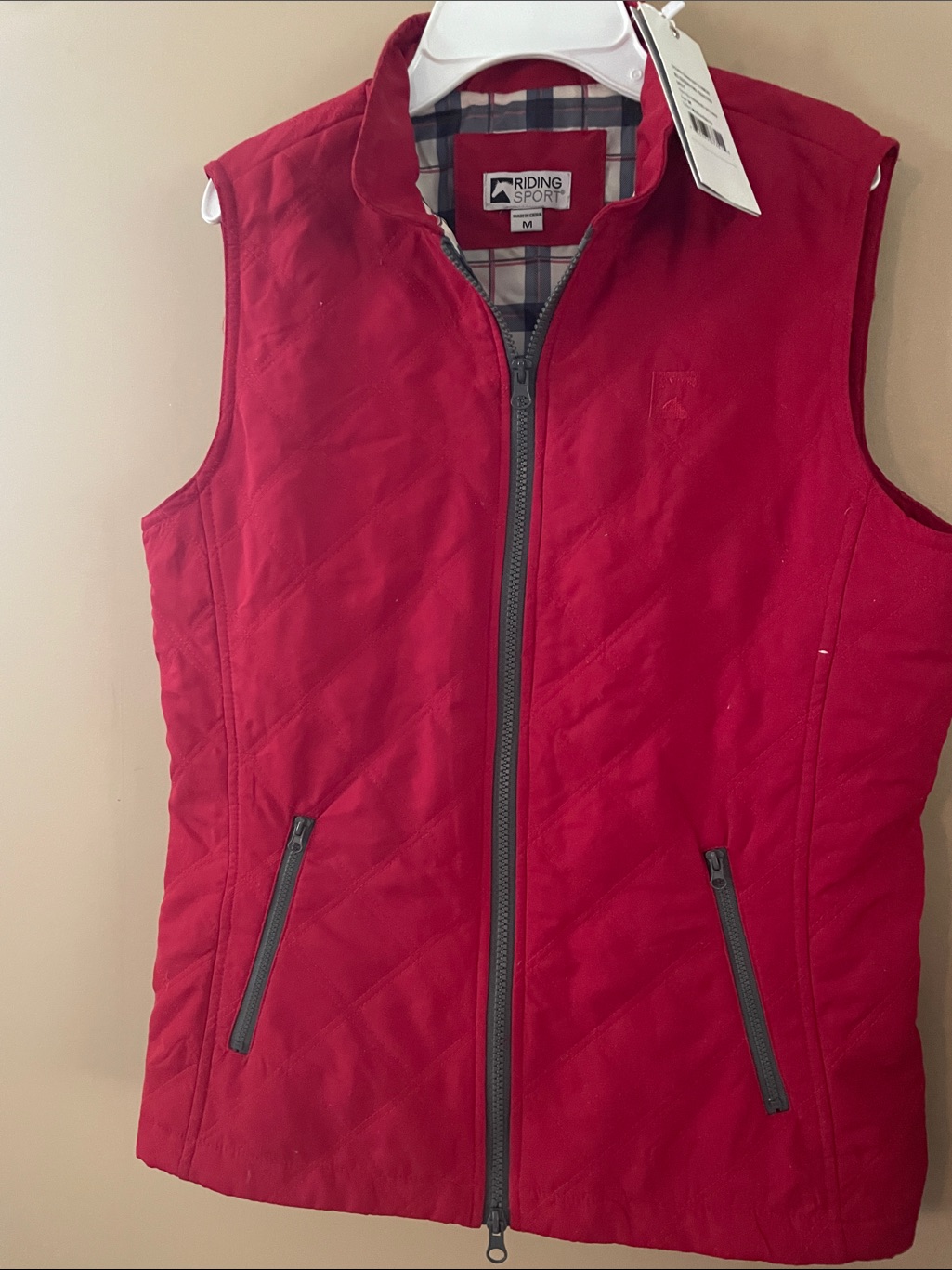 Riding Sport Women's Quilted Red Vest